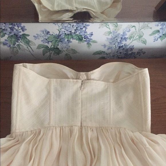 Strapless Corset Blush Dress | Sz 4 |  Bust 14” | 12.5” Waist  | 34” Length - Picture 3 of 5